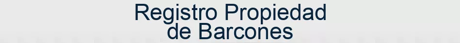Registro Propiedad de Barcones