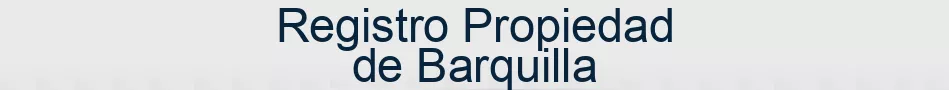 Registro Propiedad de Barquilla