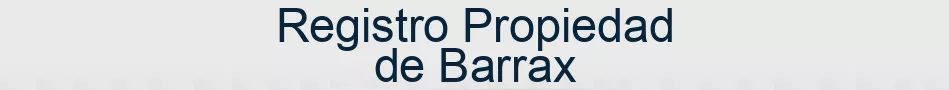 Registro Propiedad de Barrax