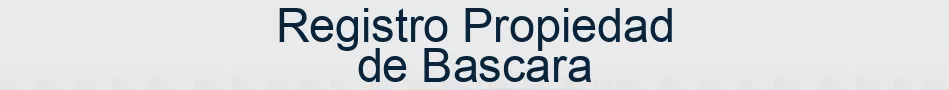 Registro Propiedad de Bascara