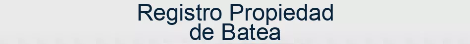 Registro Propiedad de Batea