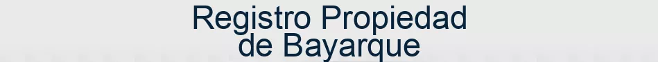 Registro Propiedad de Bayarque