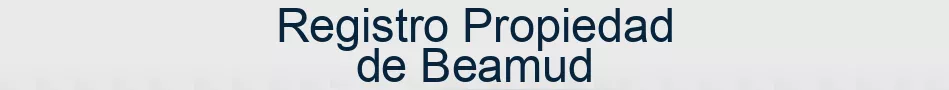 Registro Propiedad de Beamud
