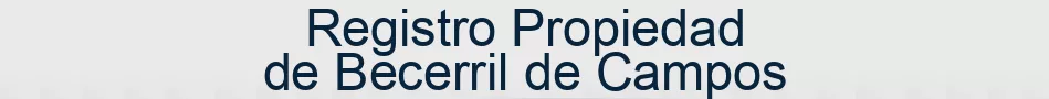 Registro Propiedad de Becerril de Campos