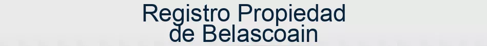 Registro Propiedad de Belascoain