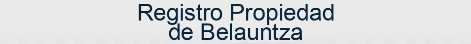 Registro Propiedad de Belauntza