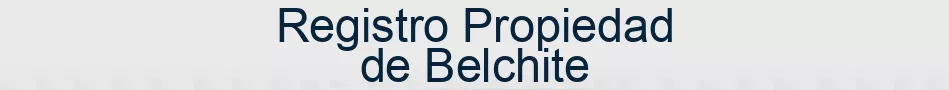 Registro Propiedad de Belchite