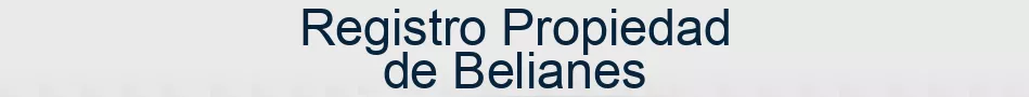 Registro Propiedad de Belianes