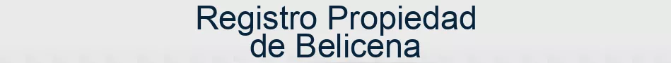 Registro Propiedad de Belicena