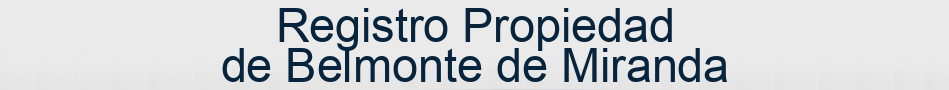 Registro Propiedad de Belmonte de Miranda