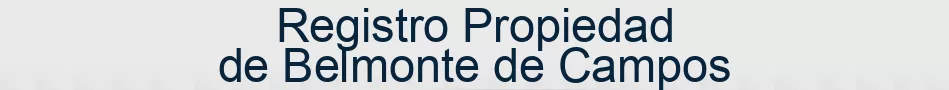 Registro Propiedad de Belmonte de Campos