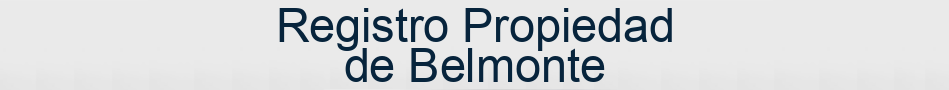 Registro Propiedad de Belmonte