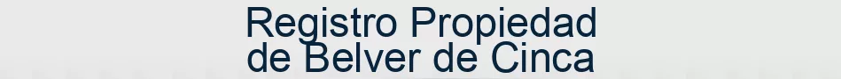 Registro Propiedad de Belver de Cinca