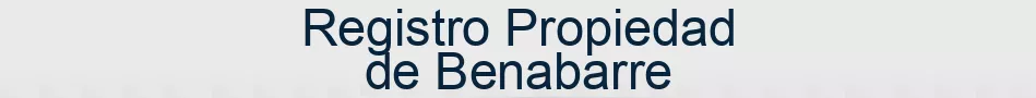 Registro Propiedad de Benabarre