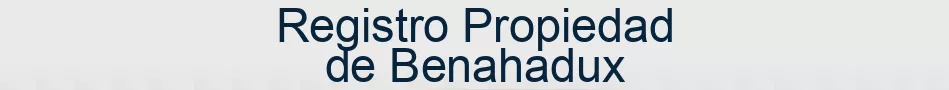 Registro Propiedad de Benahadux
