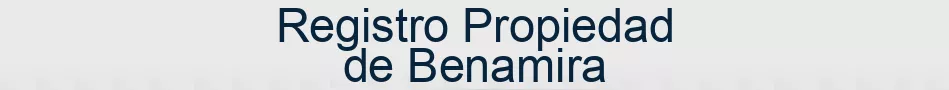 Registro Propiedad de Benamira