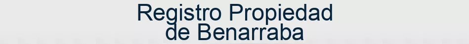 Registro Propiedad de Benarraba