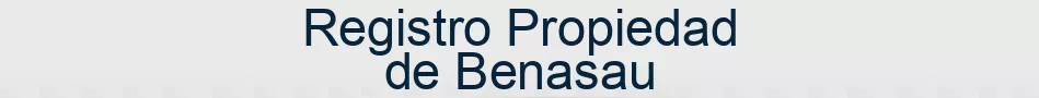 Registro Propiedad de Benasau