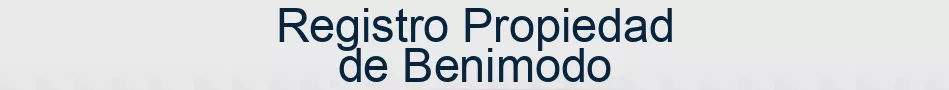 Registro Propiedad de Benimodo