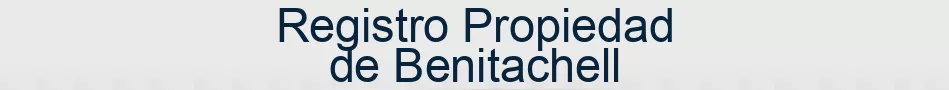 Registro Propiedad de Benitachell