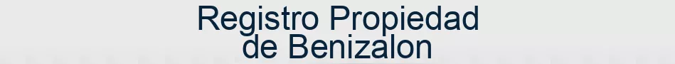 Registro Propiedad de Benizalon