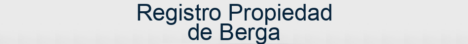 Registro Propiedad de Berga