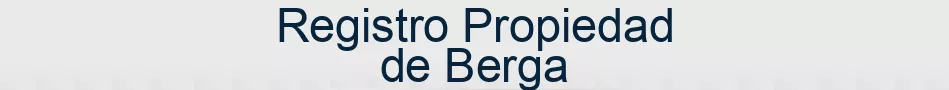 Registro Propiedad de Berga