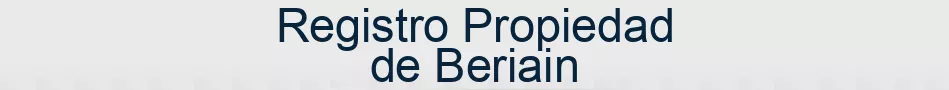 Registro Propiedad de Beriain