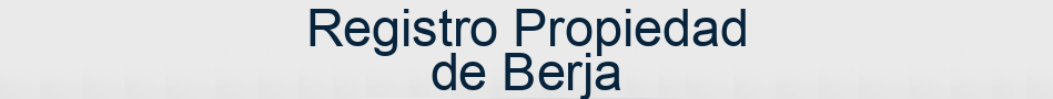 Registro Propiedad de Berja
