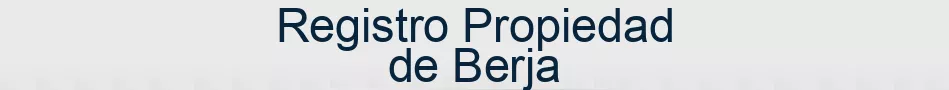 Registro Propiedad de Berja