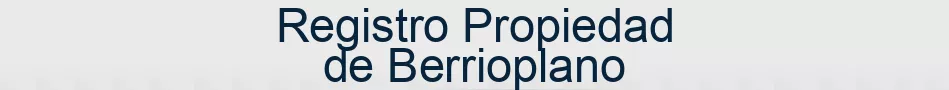 Registro Propiedad de Berrioplano