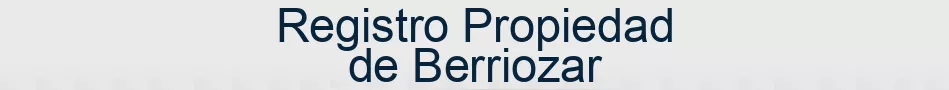 Registro Propiedad de Berriozar