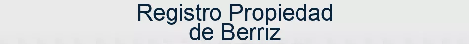 Registro Propiedad de Berriz