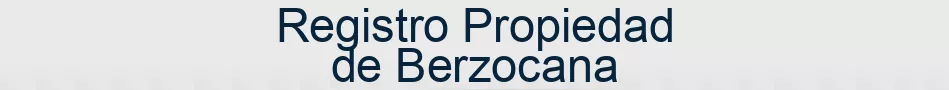 Registro Propiedad de Berzocana