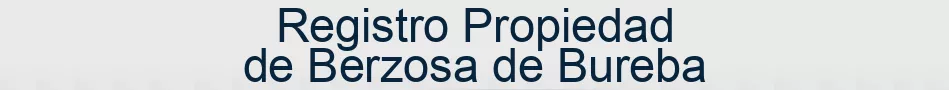Registro Propiedad de Berzosa de Bureba
