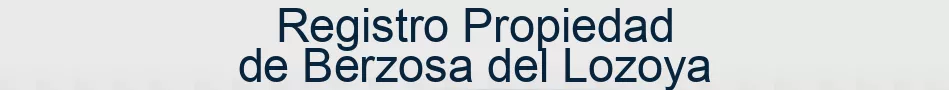 Registro Propiedad de Berzosa del Lozoya