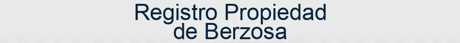 Registro Propiedad de Berzosa