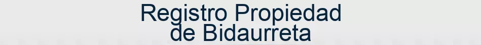 Registro Propiedad de Bidaurreta