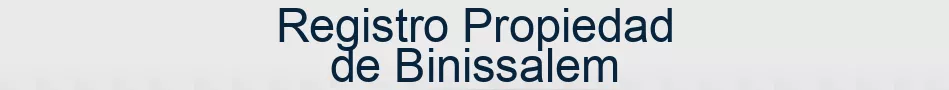 Registro Propiedad de Binissalem