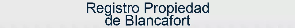Registro Propiedad de Blancafort