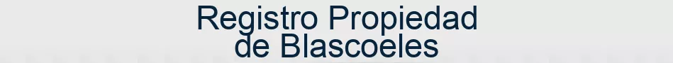 Registro Propiedad de Blascoeles
