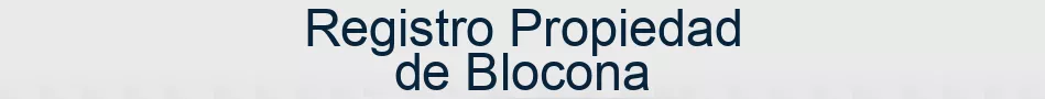 Registro Propiedad de Blocona