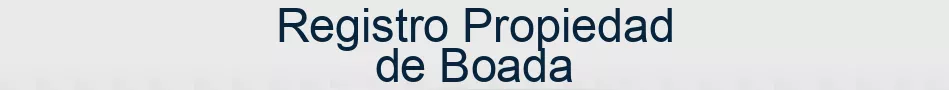 Registro Propiedad de Boada