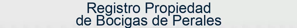Registro Propiedad de Bocigas de Perales