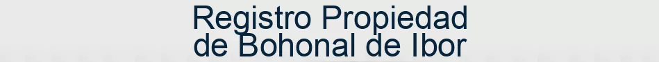 Registro Propiedad de Bohonal de Ibor