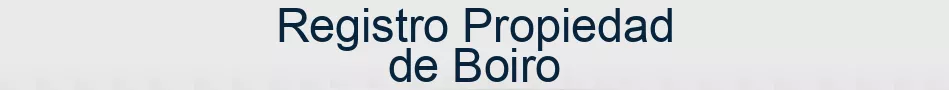 Registro Propiedad de Boiro