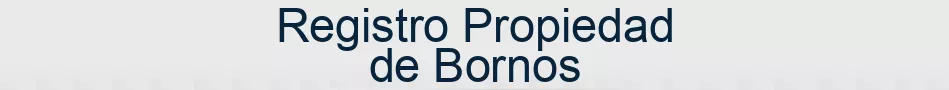 Registro Propiedad de Bornos