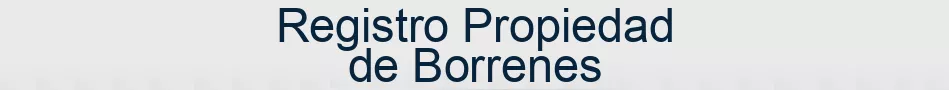Registro Propiedad de Borrenes