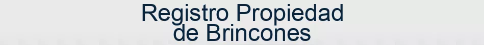 Registro Propiedad de Brincones