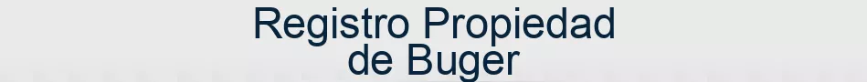 Registro Propiedad de Buger
